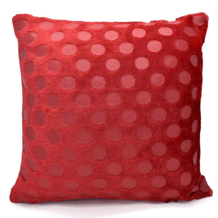Cosmo Red Faux Fur Cushion Cover
