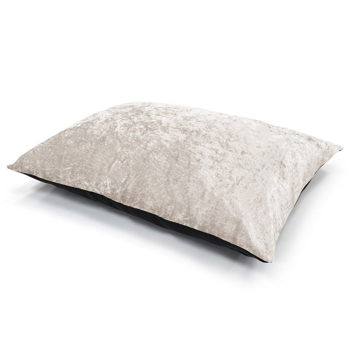 Crushed Velvet Cream Floor Cushion