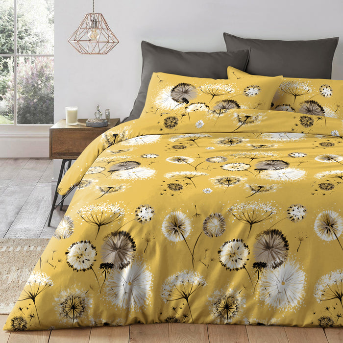 Dandelion Ochre Duvet Cover & Pillowcase Set