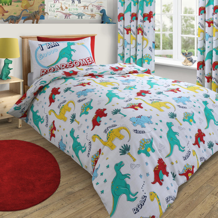 Dinosaur Roar Duvet Cover & Pillowcase Set