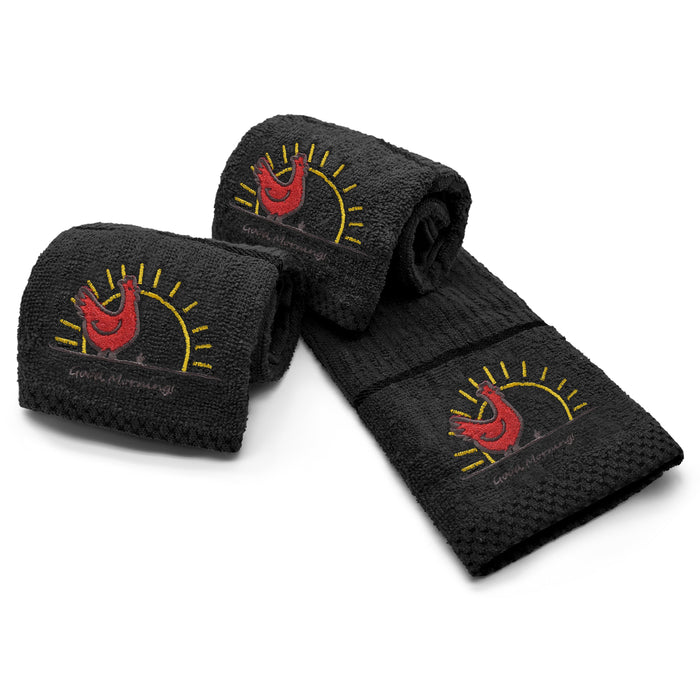 Black Chicken Tea Towel