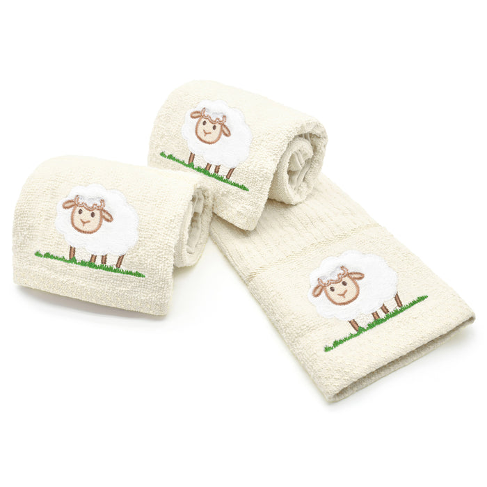 Cream Sheep Tea Towel