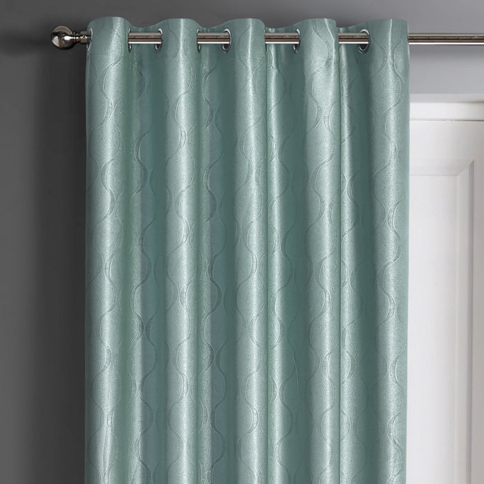 Evisa Duck Egg Dimout Eyelet Door Curtain