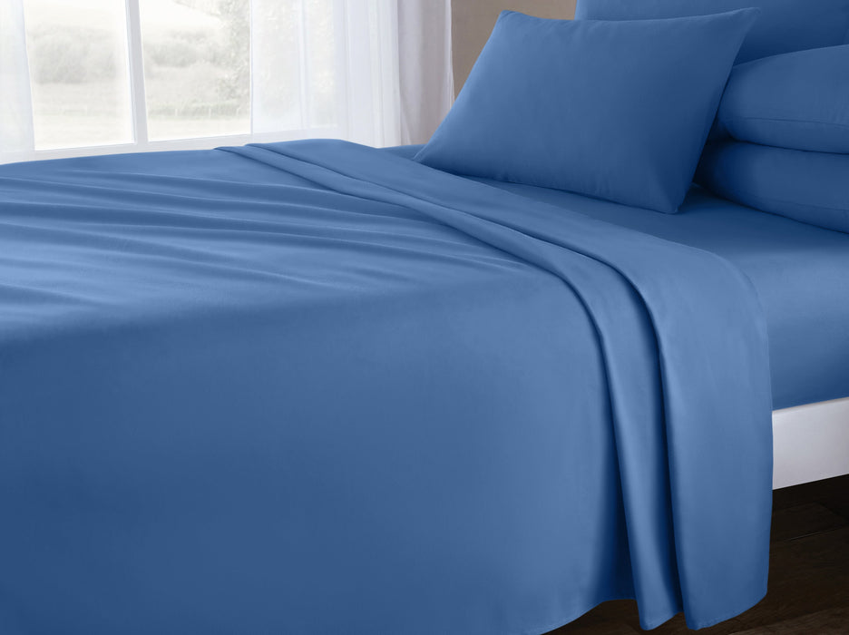Plain Dyed Flat Sheet Blue