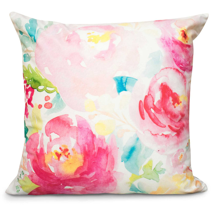 Floral Infusion Water Colour Cushion Cover