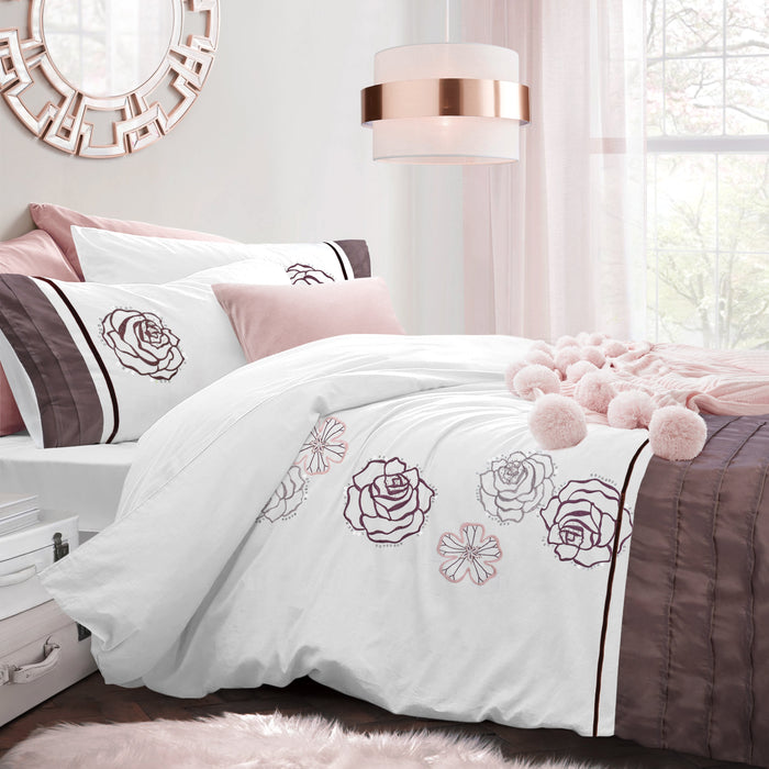 Floral Florentine Sequin Duvet Cover & Pillowcase Set
