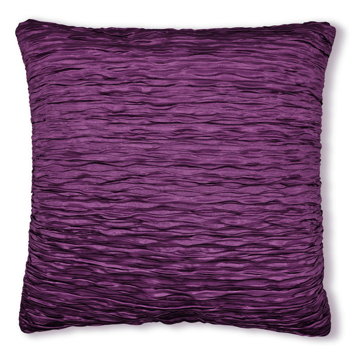 Freya Pleated Aubergine Cushion Cover
