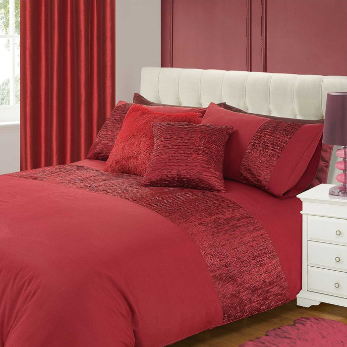 Freya Burgundy Duvet Cover & Pillowcase Set