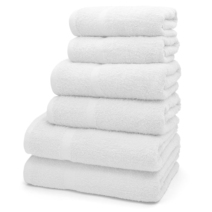 Gemini 100% Cotton White Towels