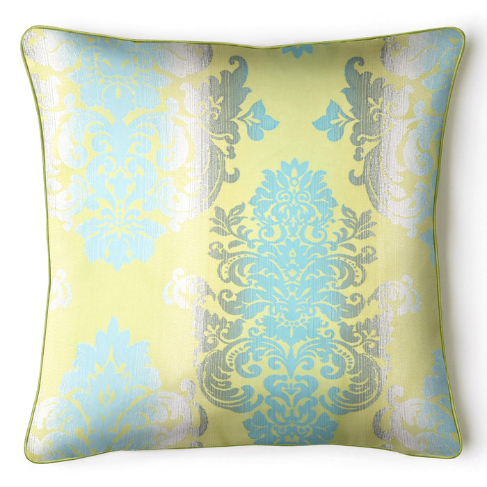 Glitter Sparkle Damask Green Cushion Cover