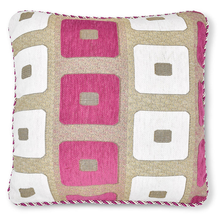 Glitter Square Pink Cushion Cover