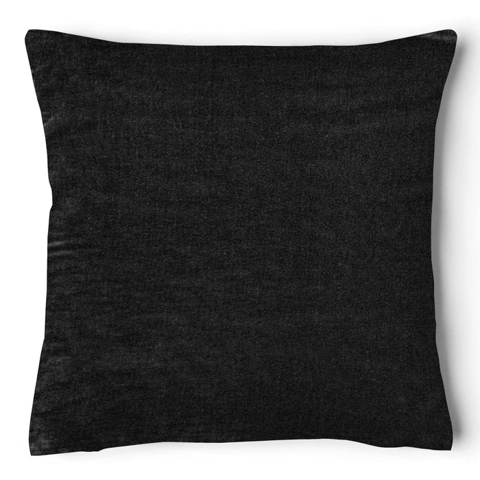 Grace Plain Black Velvet Cushion Cover