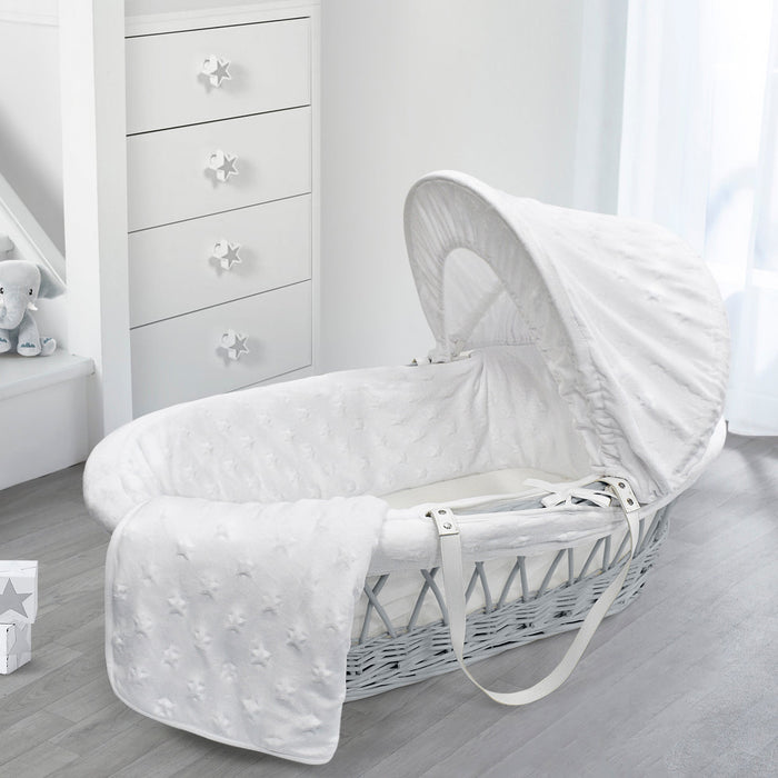 Grey Wicker Basket & White Star Dressing