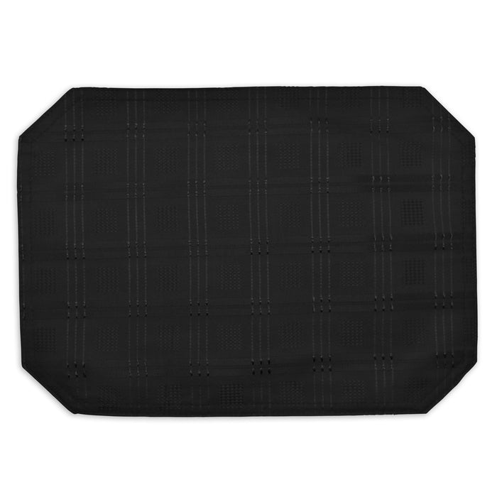 Hampton Luxury Jacquard Black Placemat