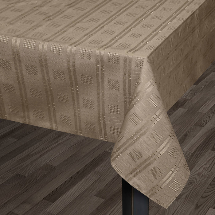 Luxury Jacquard Hampton Latte Tablecloth