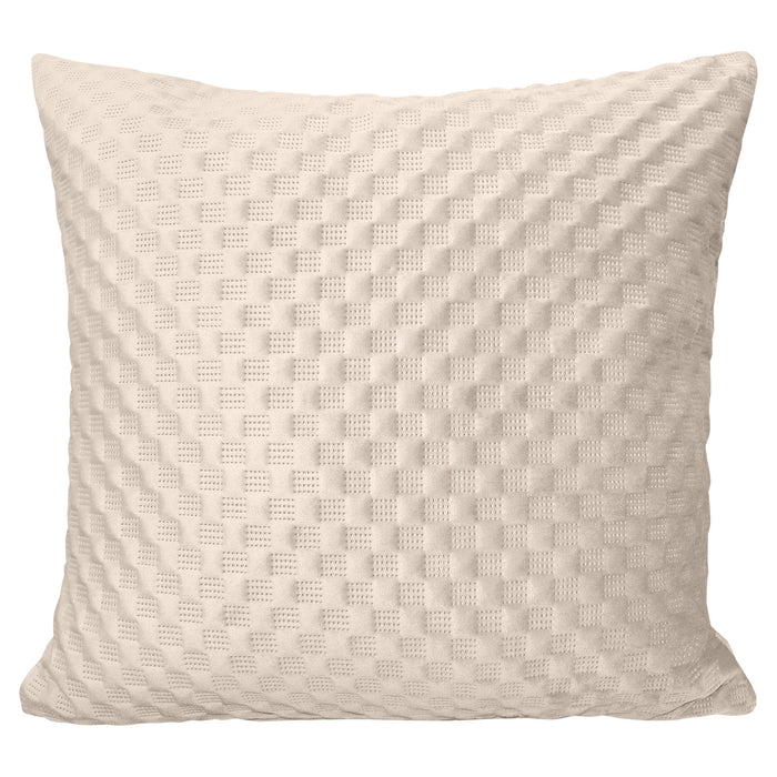 Heaton Velvet Embossed Cream Cushion Cover