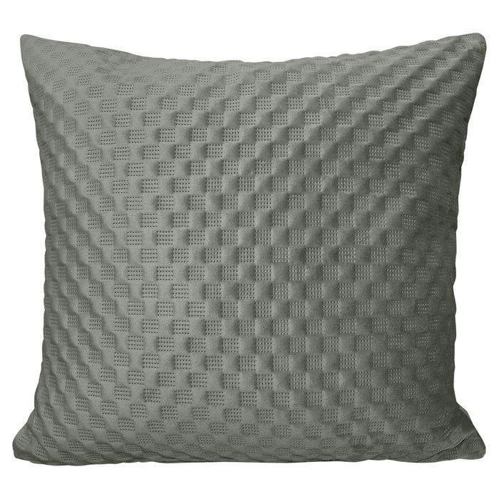 Heaton Velvet Embossed Grey Cushion Cover