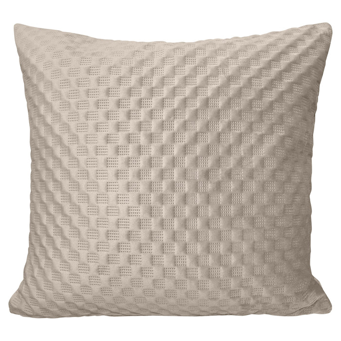 Heaton Velvet Embossed Latte Cushion Cover