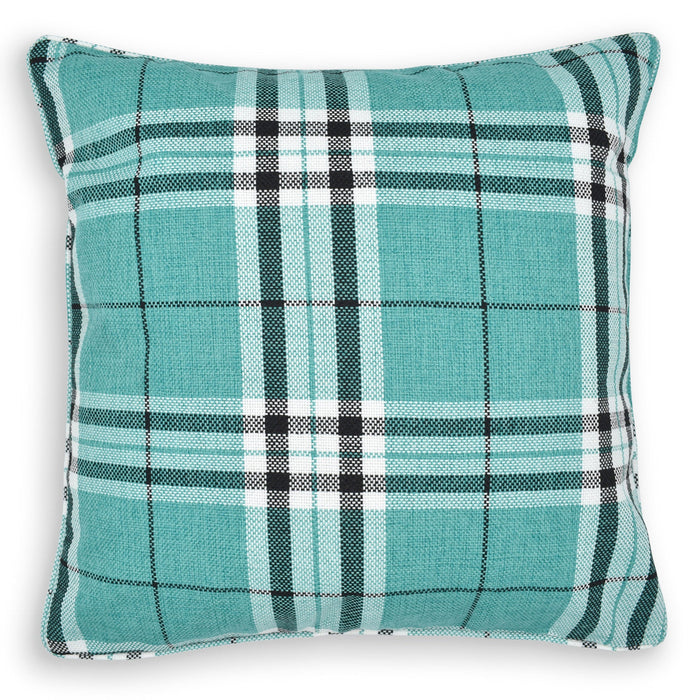 Hugo Check Teal Cushion Cover