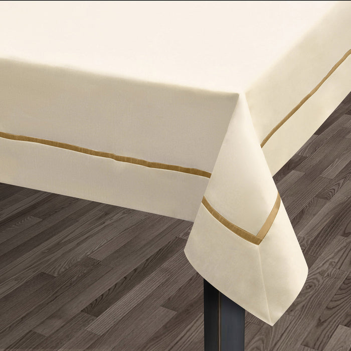 Kensington Cream Faux Silk Tablecloth
