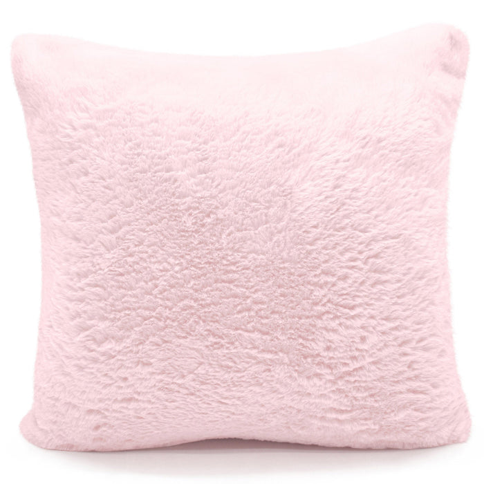 Kendrix Rabbit Faux Fur Pink Cushion Cover