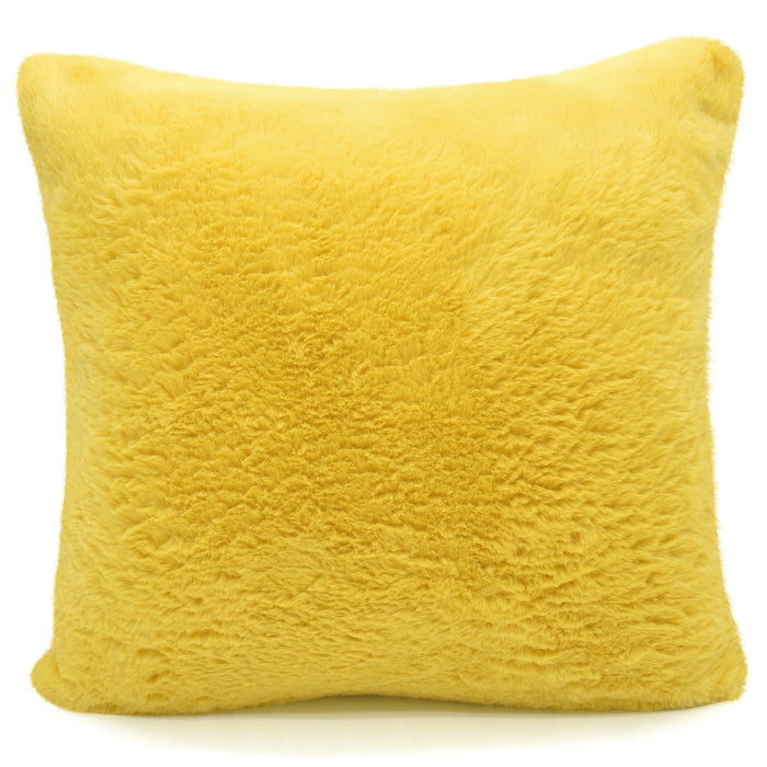 Kendrix Rabbit Faux Fur Ochre Cushion Cover