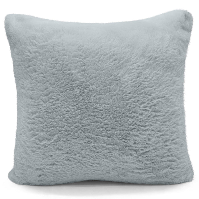 Kendrix Rabbit Faux Fur Silver Cushion Cover