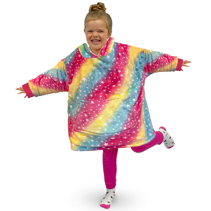 Junior Rainbow Multi Oversized Hoodie