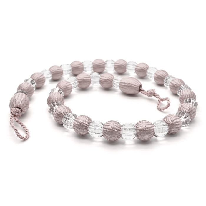 Krystal Blush Pink Beaded Curtain Tieback