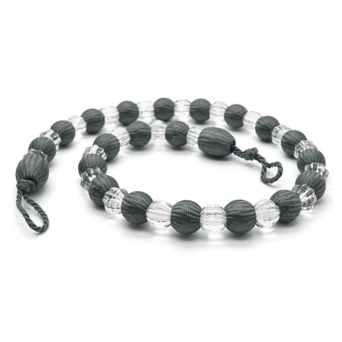 Krystal Charcoal Beaded Curtain Tieback