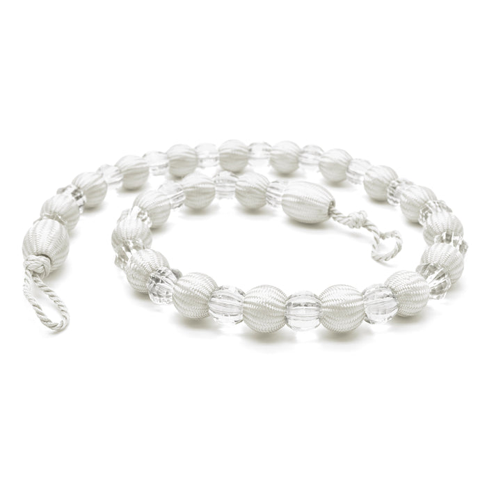 Krystal Cream Beaded Curtain Tieback