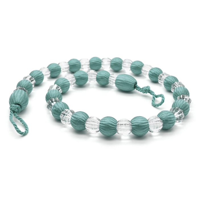 Krystal Duck Egg Beaded Curtain Tieback