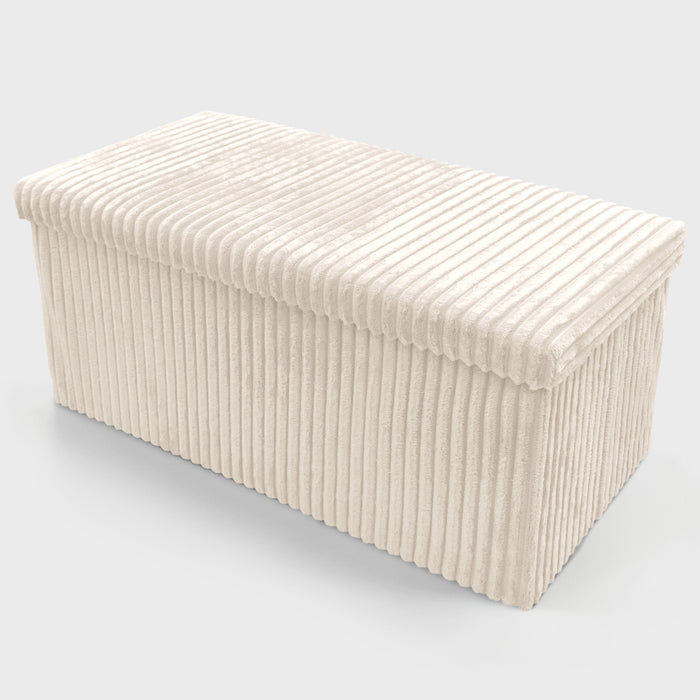 Large Corduroy Storage Box Cream
