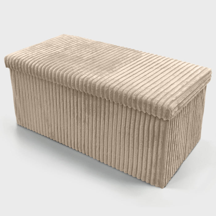 Large Natural Corduroy Storage Box