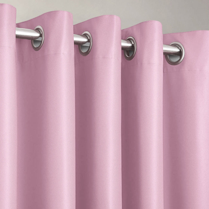 Manhattan Baby Pink Thermal Blackout Ready Made Eyelet Curtains