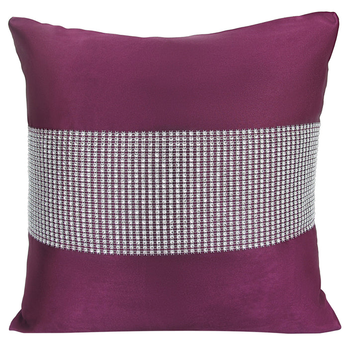 Manhattan Plum Diamante Cushion Cover