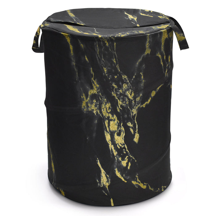 Marble Black & Gold Laundry Basket