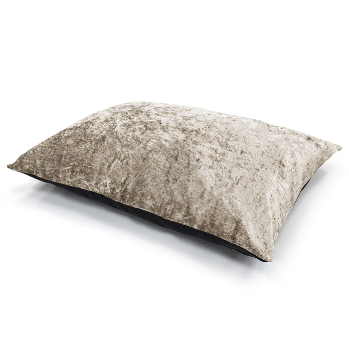 Natural Crushed Velvet Floor Cushion