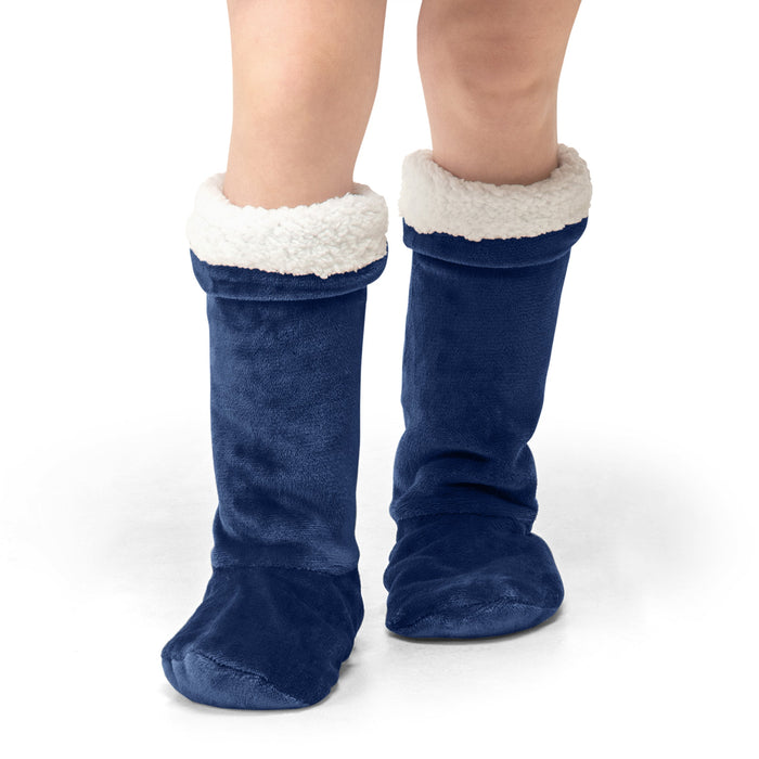 Navy Oversized Slipper Socks