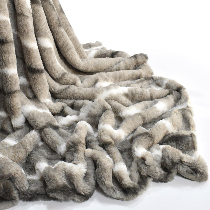 Luxury Oxen Faux Fur Animal Natural Throw
