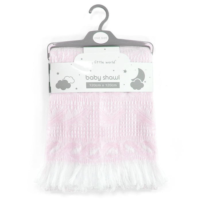 Nursery Plain Baby Shawl Pink
