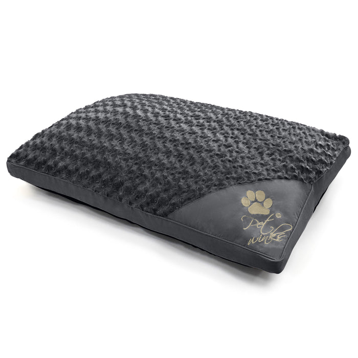 Posy Faux Fur Charcoal Pet Bed