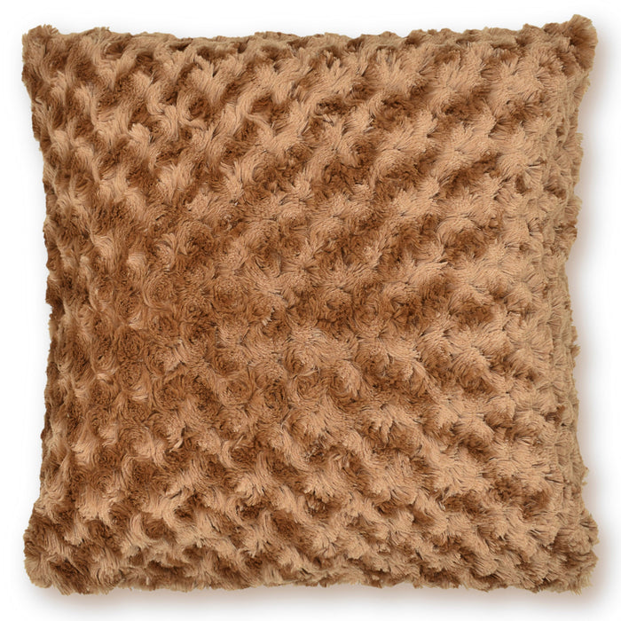 Posy Brown Faux Fur Cushion Cover