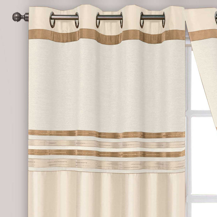 Renatta Cream Ready Made Eyelet Curtains