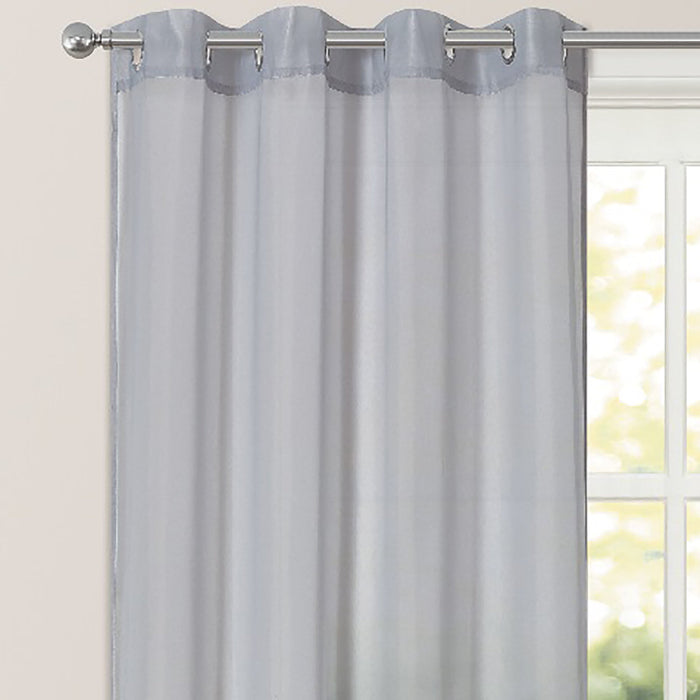 Riva Grey Eyelet Voile Panel