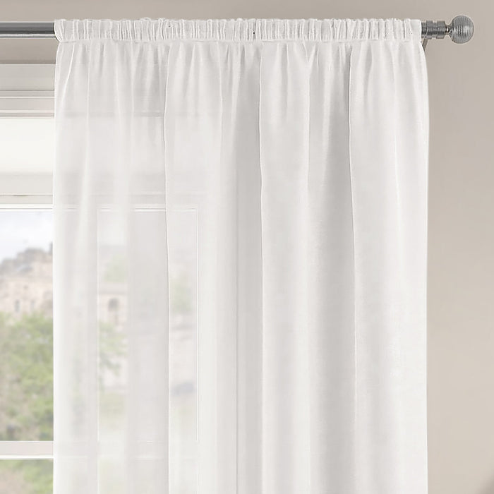 Riva White Slot Top Voile Panel