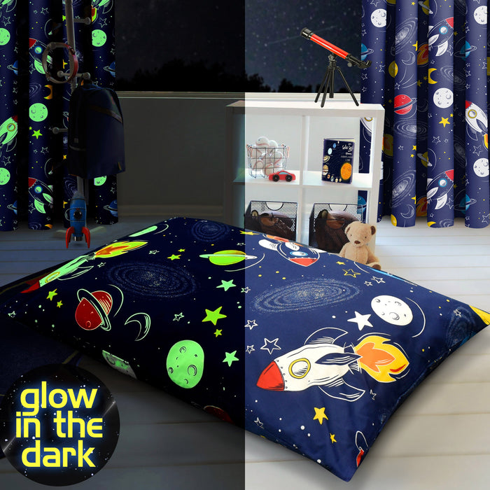 Space Glow In Dark Floor Cushion