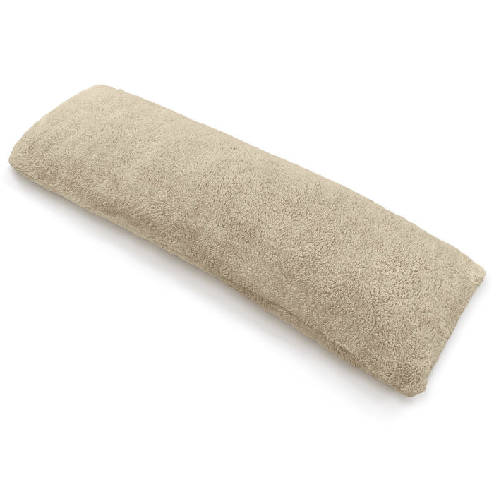 Teddy Fleece Taupe Bolster Pillow Case