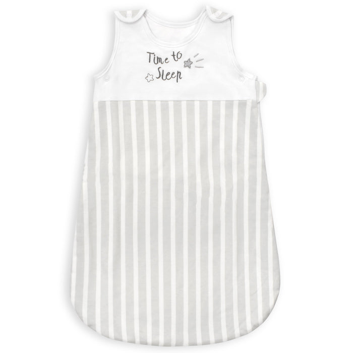 Nursery Time To Sleep Grey Stripe Baby Sleeping Bag