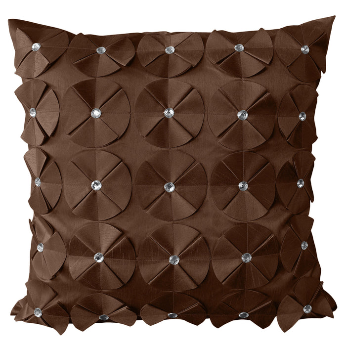 Vogue Chocolate Brown Diamante Cushion Cover